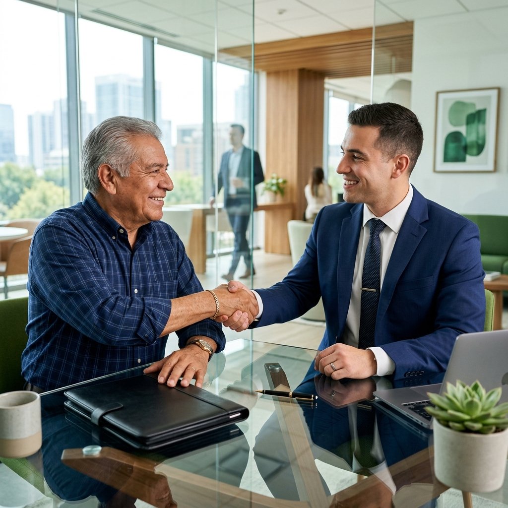 Firma de contrato de financiamiento Financial 40